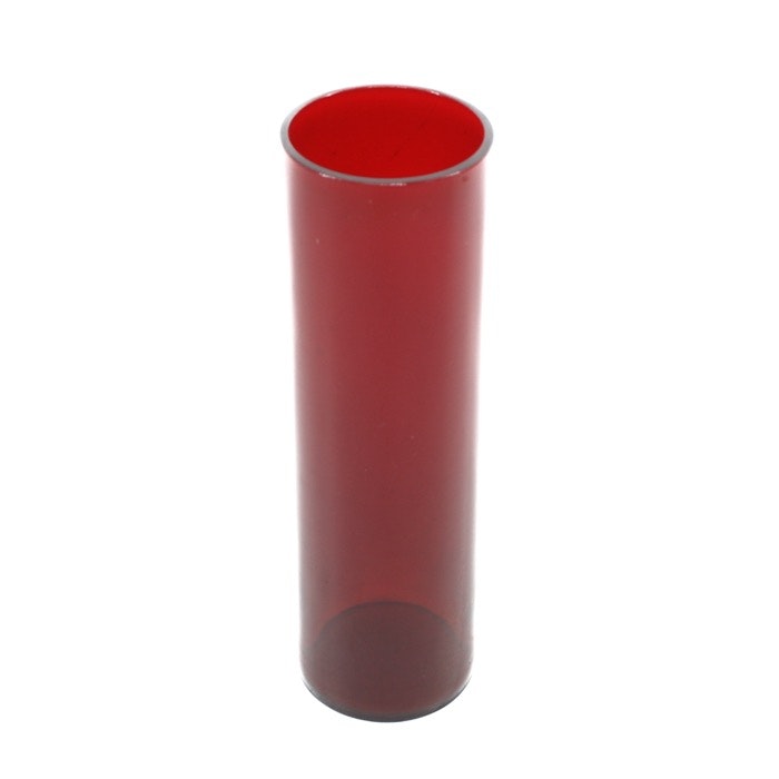 Cylindervas i rött glas