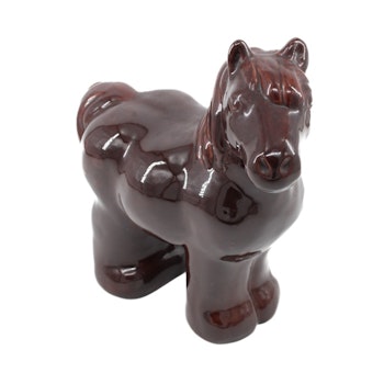 Stor brun häst i keramik - Jie Gantofta