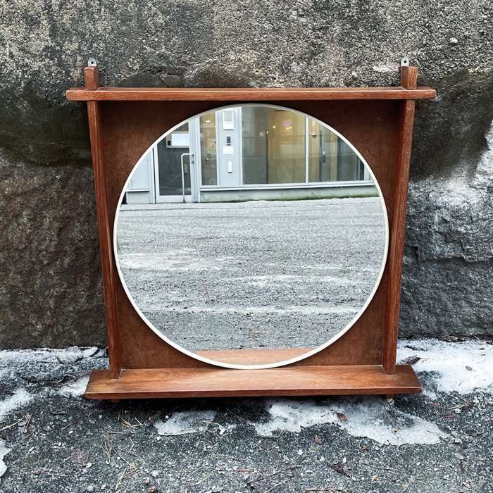 Rund spegel med teakram - Vintrotastic | Retro & Vintage Inredning i butik  och på nätet