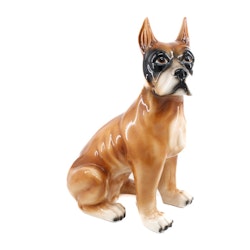 Vintage Boxer - Porslinshund