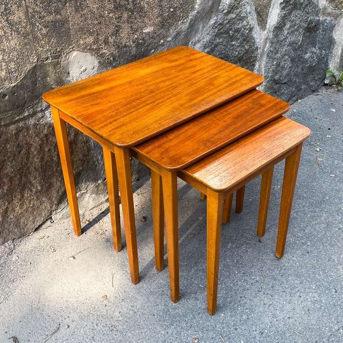 Satsbord - Tre delar, teak