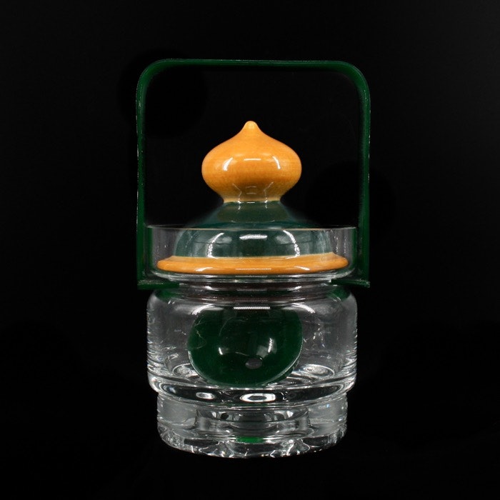Lockburk i glas och keramik