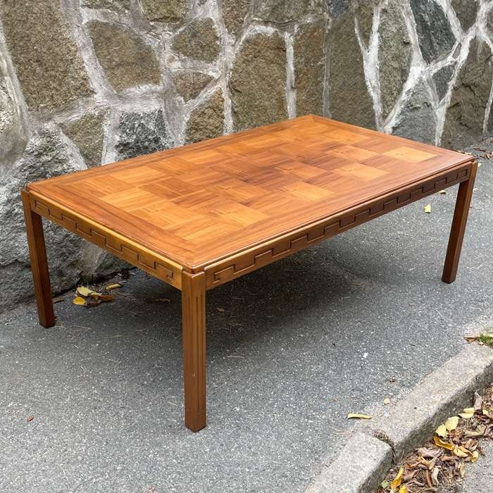 Soffbord - teak med schackmönster 60-tal