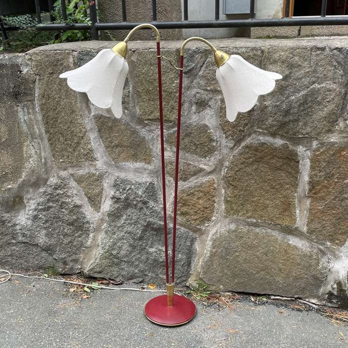 Vintage golvlampa - 2-armad, 50-tal
