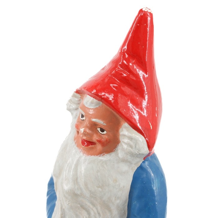 Stor äldre tomte i gips