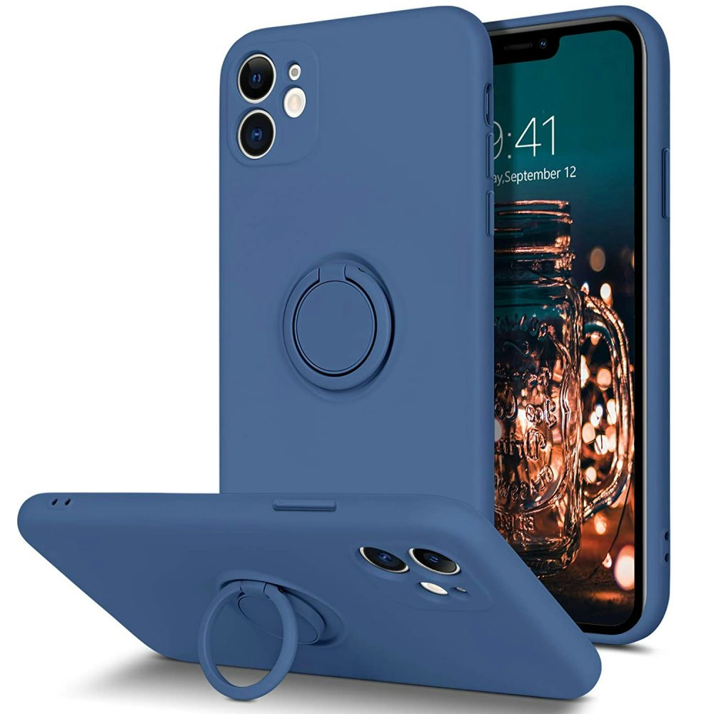 iPhone 11 - Silikonskal med Magnetisk Ring Välj Färg