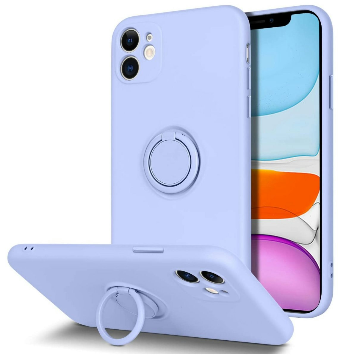 iPhone 11 - Silikonskal med Magnetisk Ring Välj Färg