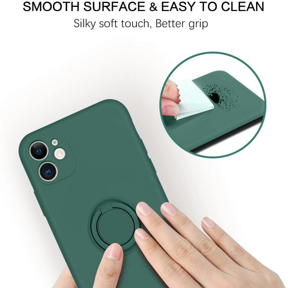 iPhone 11 - Silikonskal med Magnetisk Ring Välj Färg