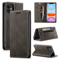 iPhone 11 - Fodral Premium RFID Skyddat Brun