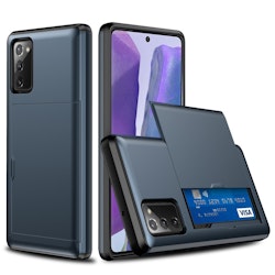 Samsung S20 FE - Stöttåligt Hybrid Skal Kortfack Solid® Blå