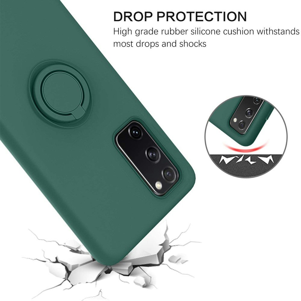 Samsung Galaxy S20 FE - Välj Färg Silikonskal Stötdämpande Ringhållare