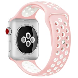 Silikon Armband Apple Watch 38/40/41 mm Silikonarmband Rosa/Vit