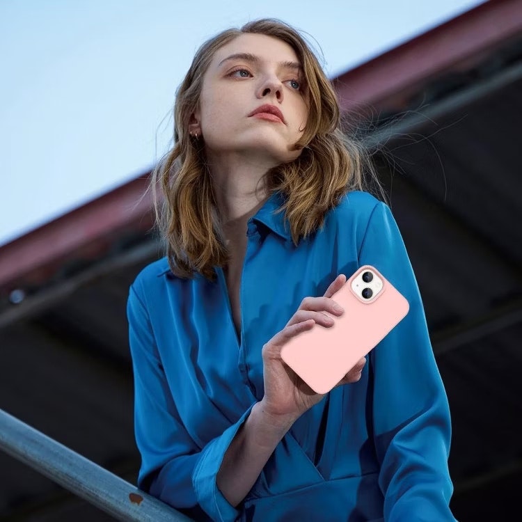 iPhone 11 - Gummibelagt Stöttåligt Silikon Skal Rosa