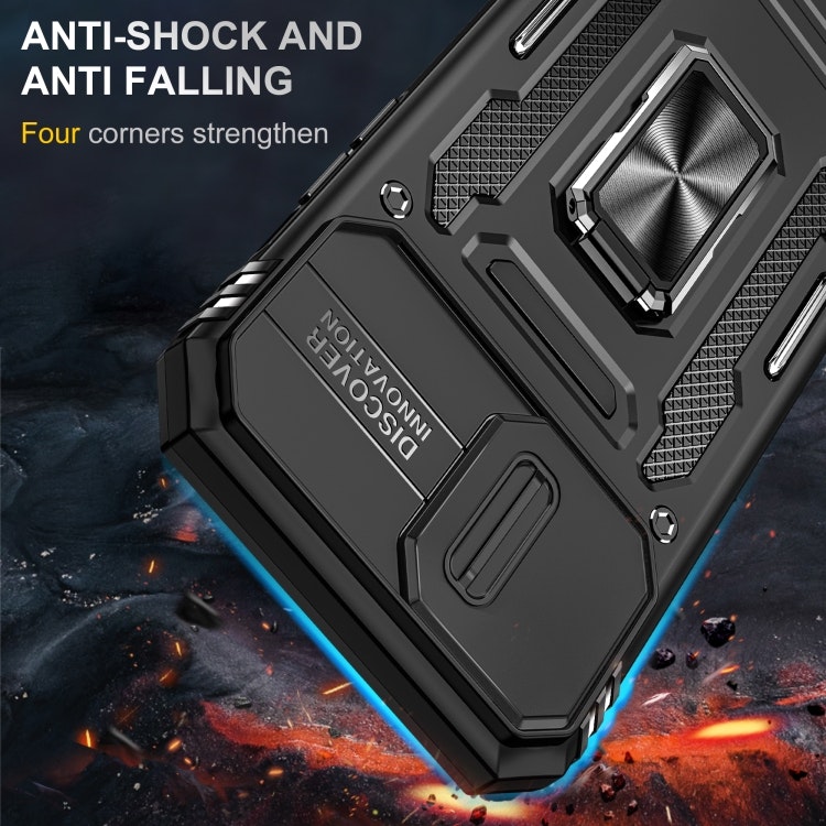 iPhone 16 Pro - Skal CamShield / Kameraskydd Ringhållare Svart