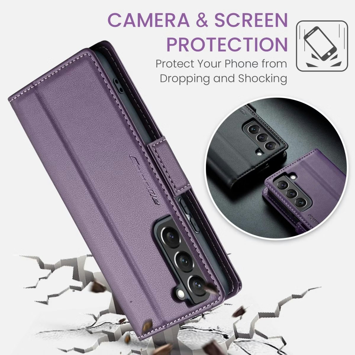 Samsung S24 - Fodral 4-FACK Premium CaseMe® Lila