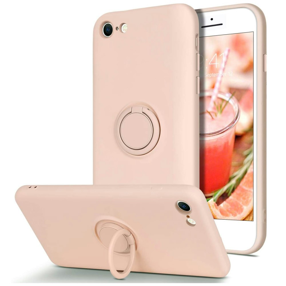 iPhone 7/8/SE - Silikonskal Magnetisk Ringhållare Välj Färg
