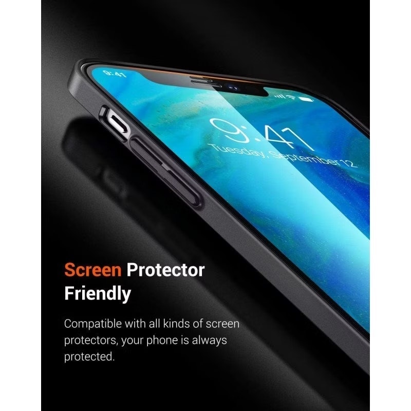 iPhone 11 - Ultratunt Stöttåligt Skal Gummibelagt Mattsvart