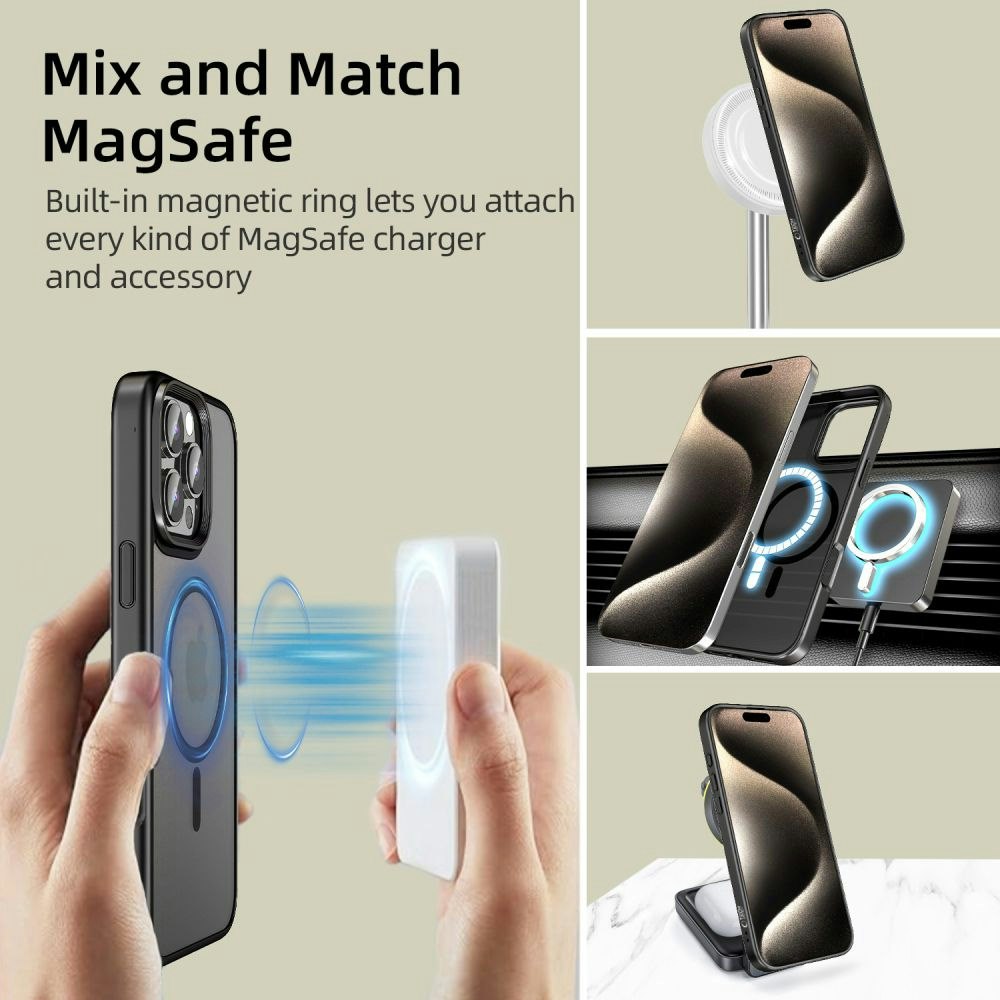 iPhone 16 Pro Max - Skal MagSafe MagMat Frostad Matt Svart