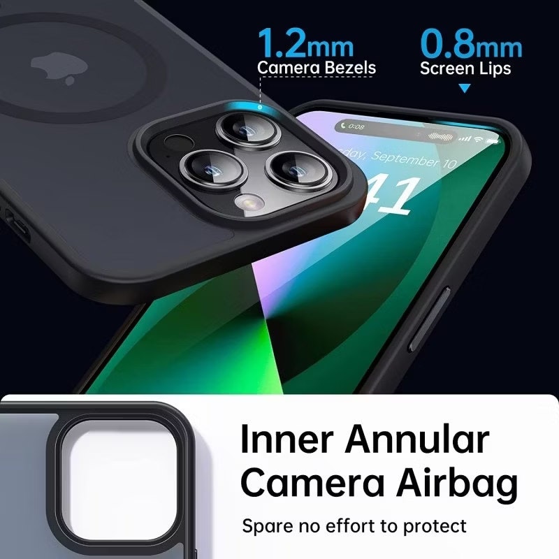 iPhone 16 Pro Max - Skal MagSafe MagMat Frostad Matt Svart