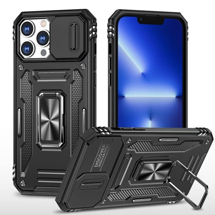 iPhone 16 Pro Max - Skal CamShield / Kameraskydd Ringhållare Svart