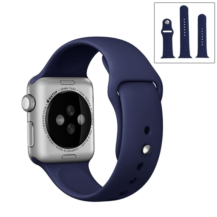 Silikon Armband Apple Watch 42/44/45 mm Silikonarmband Blå