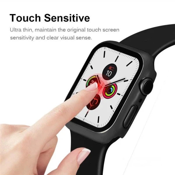 2-Pack Heltäckande Skal Härdat Glas Apple Watch 38/40/42/44 mm