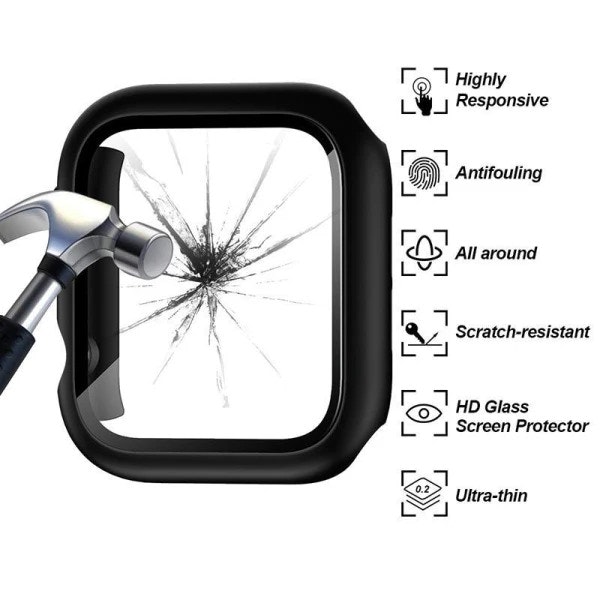 2-Pack Heltäckande Skal Härdat Glas Apple Watch 38/40/42/44 mm