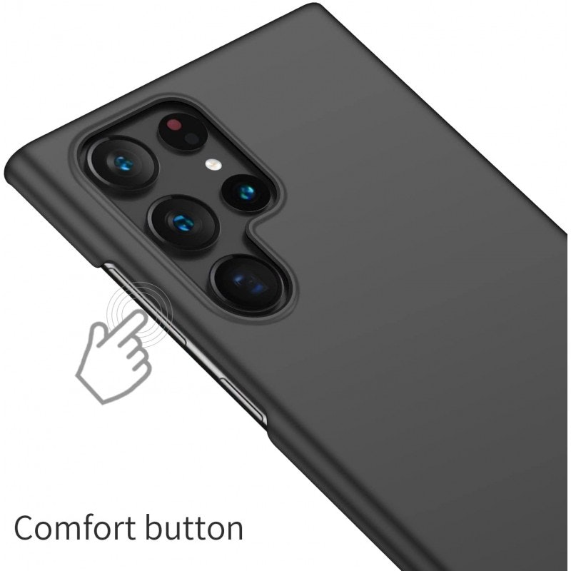 Kopia Samsung S22 Ultra - Ultratunt Slim Fit Gummibelagt skal Nordic® Matt svart