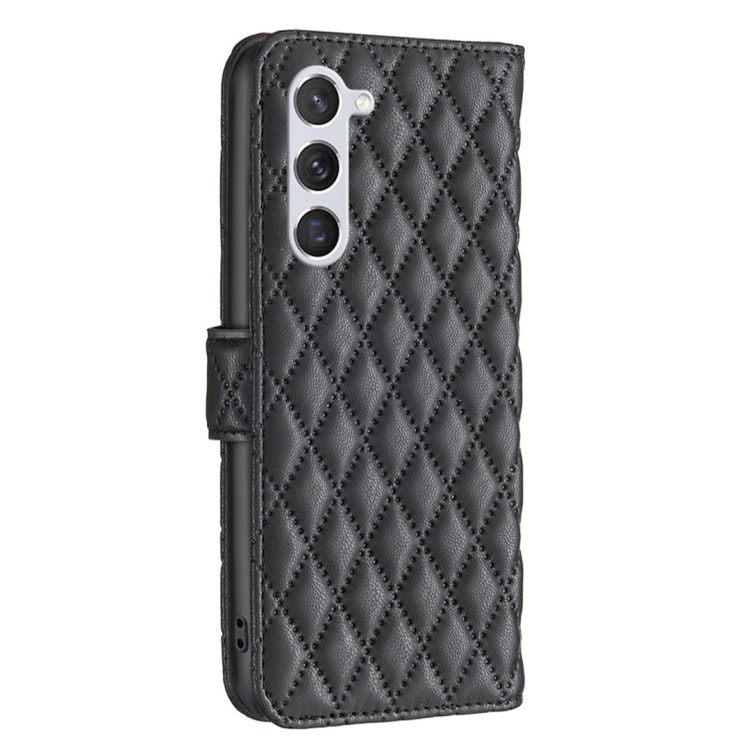 Samsung S23 - Fodral läder Quilted Diamond Svart