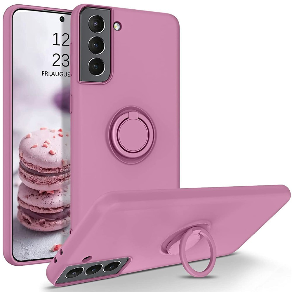Samsung S21 - Välj Färg Silikonskal Magnetisk Ringhållare