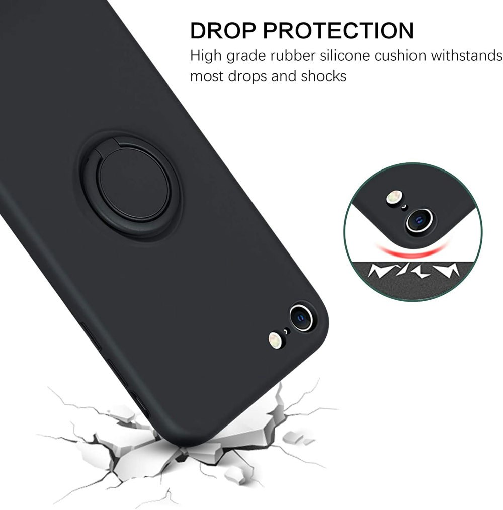iPhone 7/8/SE - Silikonskal Magnetisk Ringhållare Välj Färg