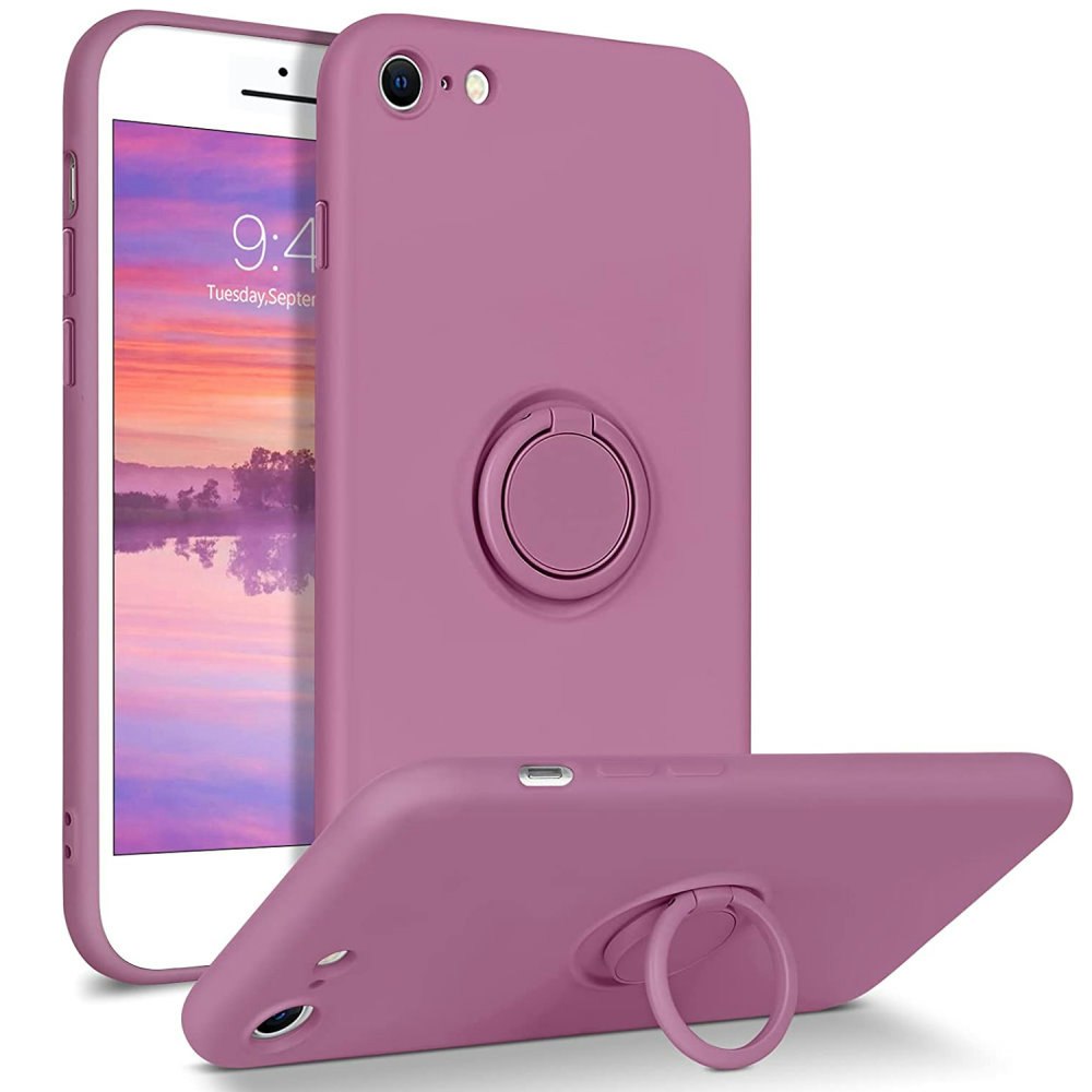 iPhone 7/8/SE - Silikonskal Magnetisk Ringhållare Välj Färg