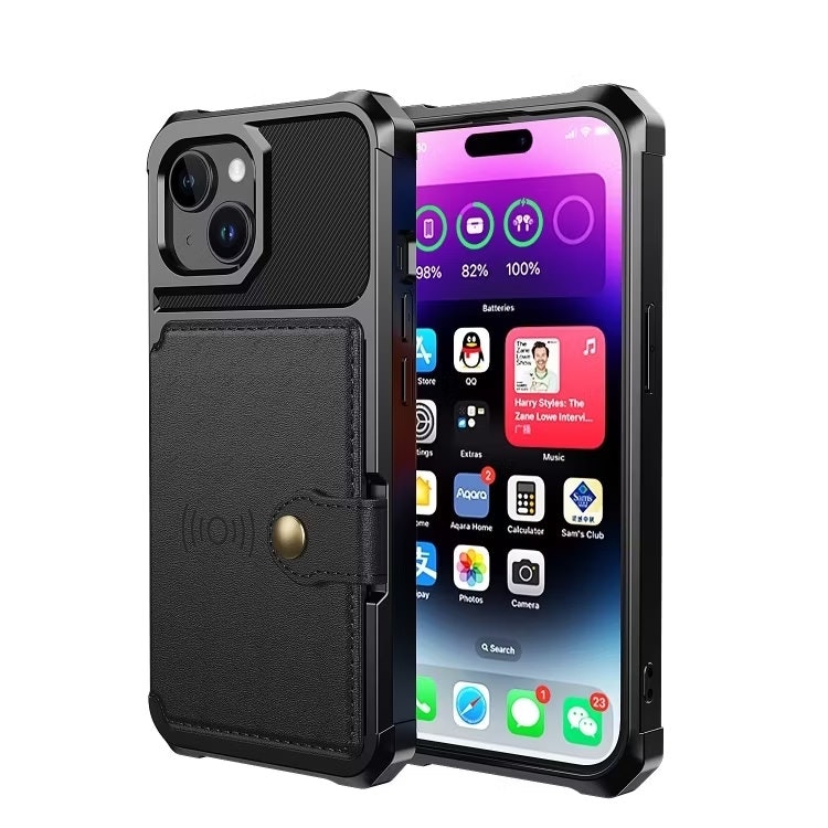 iPhone 14 - Skal Premium med Plånbok RFID Svart