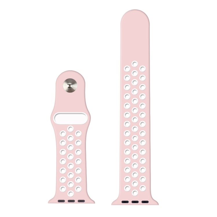 Silikon Armband Apple Watch 38/40/41 mm Silikonarmband Rosa/Vit