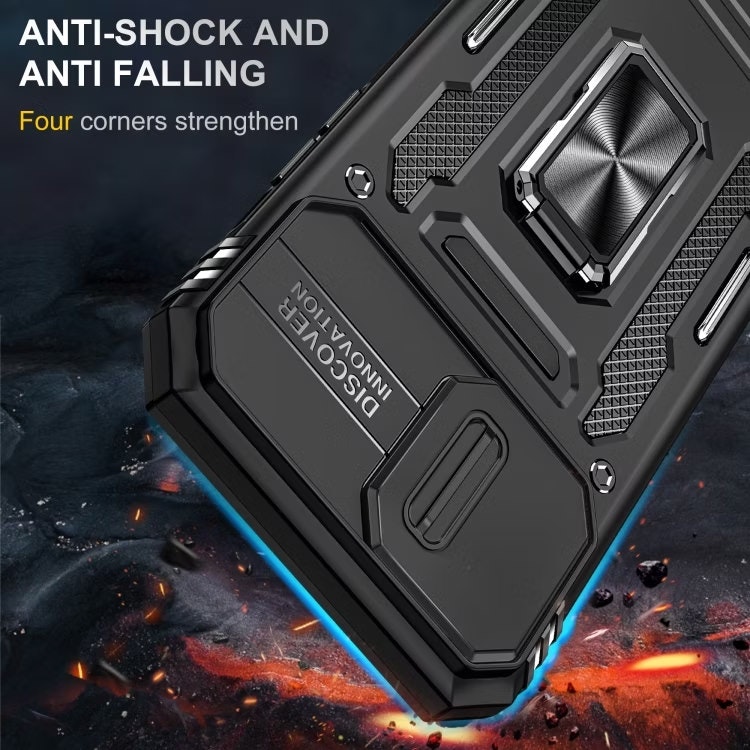 iPhone 15 Pro Max - Skal CamShield / Kameraskydd Ringhållare Svart
