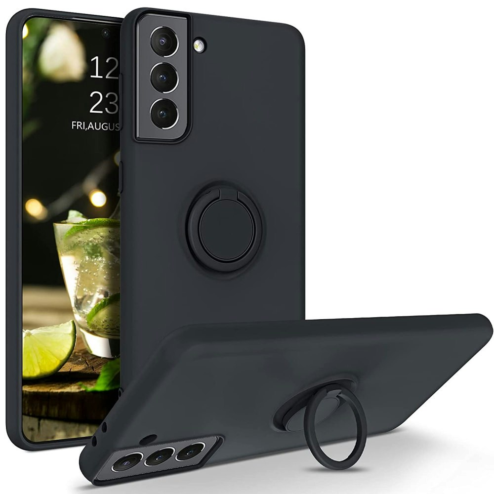 Samsung S21 - Välj Färg Silikonskal Magnetisk Ringhållare