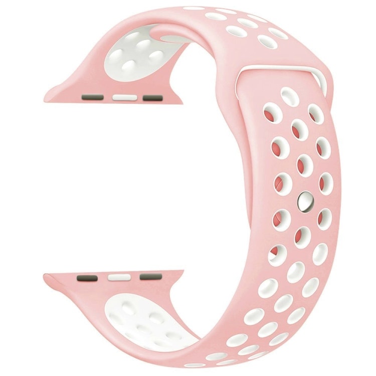 Silikon Armband Apple Watch 38/40/41 mm Silikonarmband Rosa/Vit