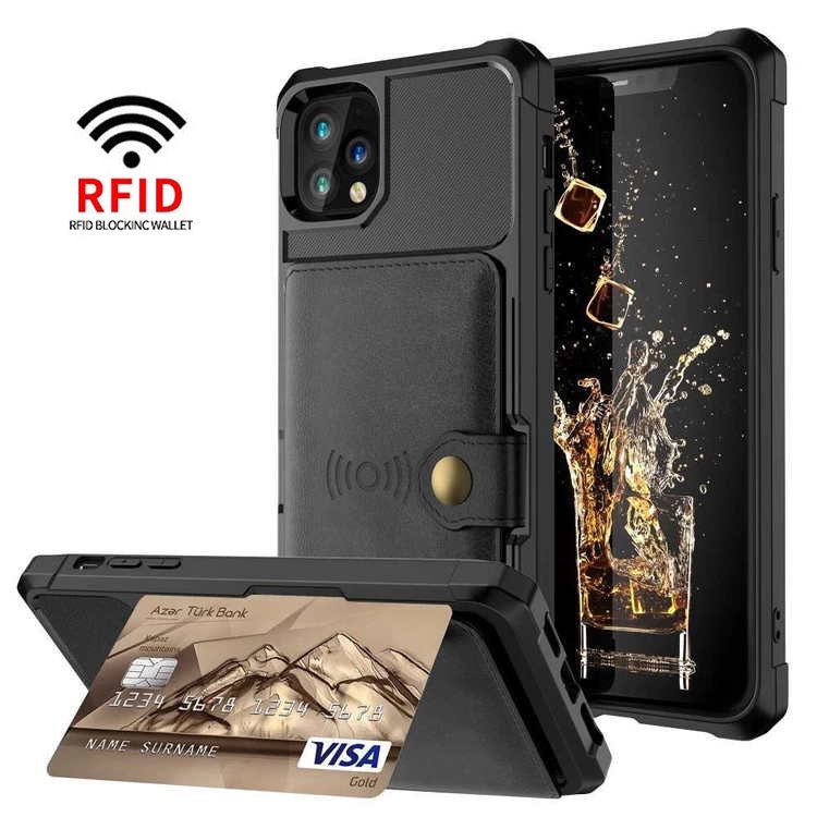 Premium Stöttåligt Skal korthållare Solid® iPhone 13/13 Pro/ Pro Max