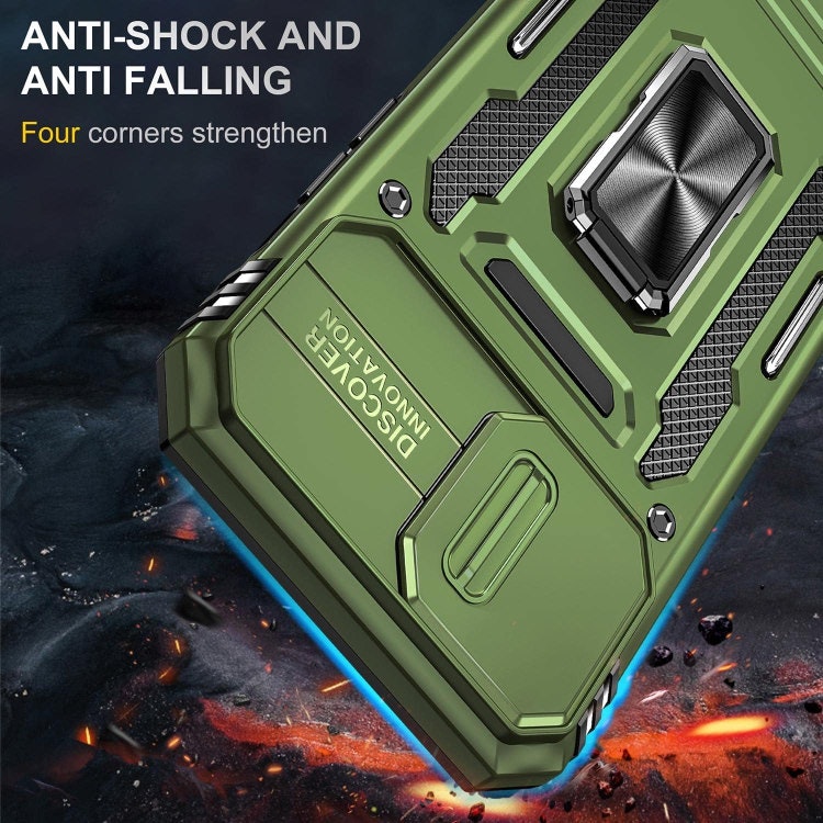 iPhone 14 Pro Max - Skal CamShield / Kameraskydd Ringhållare Grön