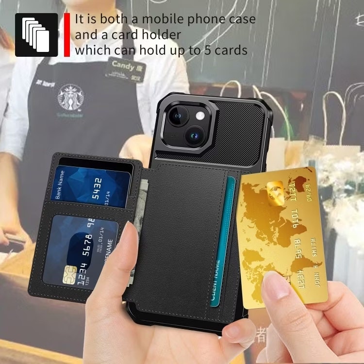 iPhone 14 - Skal Premium med Plånbok RFID Svart