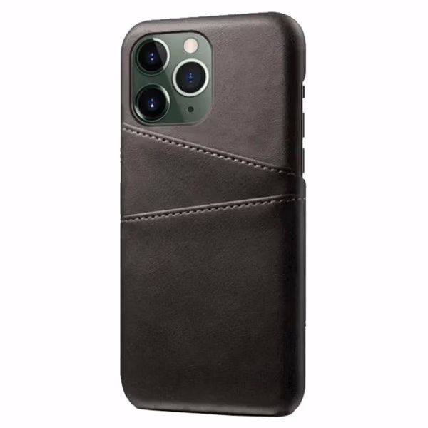 iPhone 12/12 Pro - Skal 2-FACK Korthållare Svart