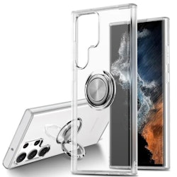 Samsung S23 Ultra - Transparent Skal Ringhållare Solid® Stöttåligt