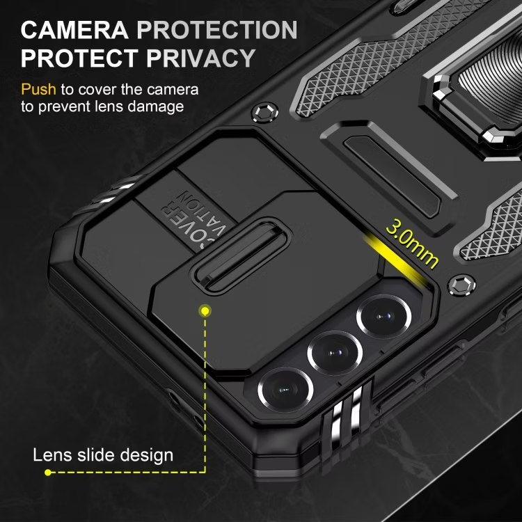 Samsung S21 - Skal CamShield / Kameraskydd Ringhållare Svart