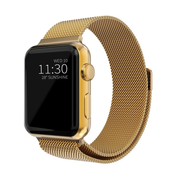 Armband Milanese Loop Apple Watch 38/40 mm Guld