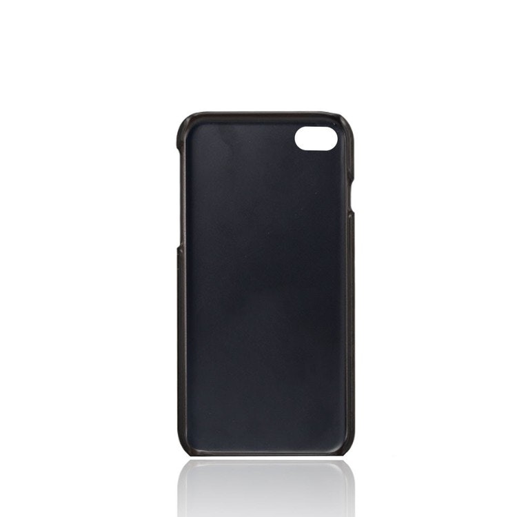 Läderskal Stötdämpande med 2 Kortfack iPhone 7/8/SE 2 Svart