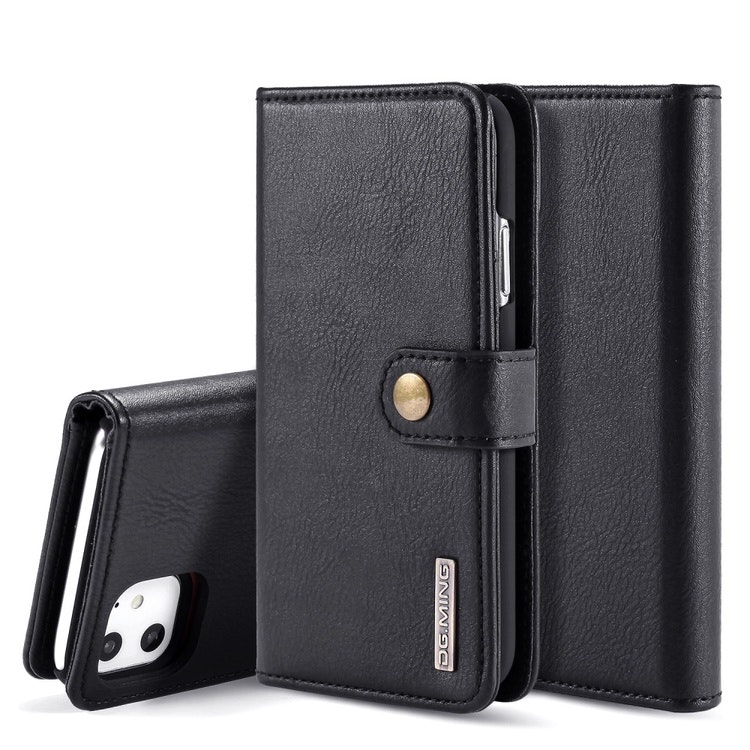 iPhone 11 - DG.MING® 2in1 Magnet Läder Fodral Svart