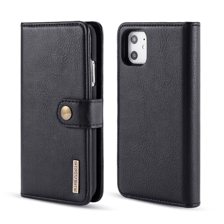 iPhone 11 - DG.MING® 2in1 Magnet Läder Fodral Svart