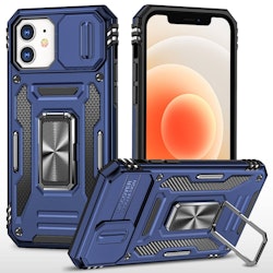 iPhone 12/12 Pro - Skal CamShield / Kameraskydd Ringhållare Blå