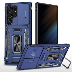 Samsung S23 Ultra - Skal CamShield / Kameraskydd Kickstand Blå