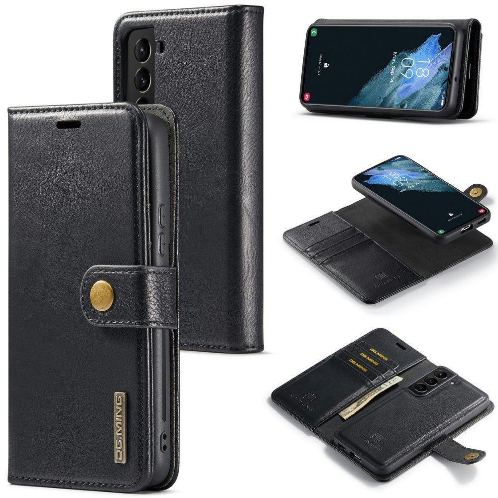 Samsung S24 - DG.MING® 2in1 Magnet Läder Fodral Svart